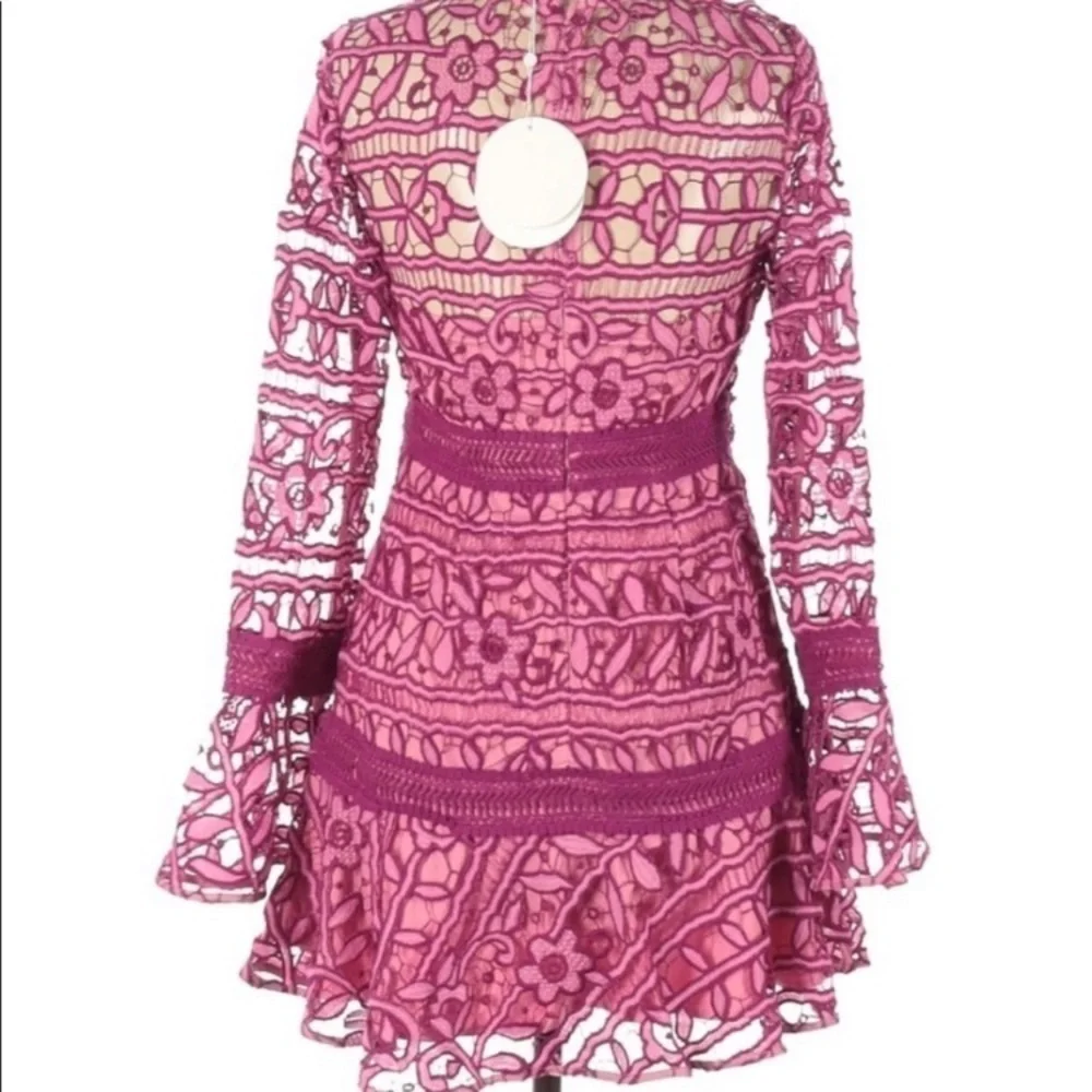 La Maison Talulah Pink Lace Formal Dress - Picture 3 of 8